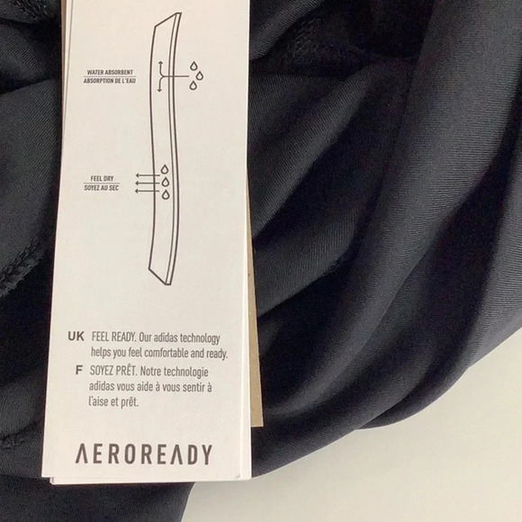 Adidas Aeroready Activewear Maternity Black Leggings Extra Small New With Tags - Picture 8 of 9